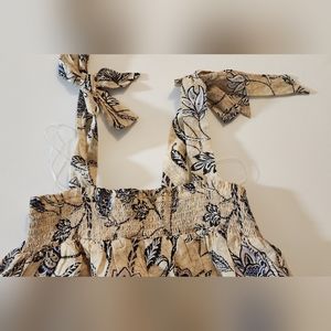 Angels forever young tank top tan with flowers